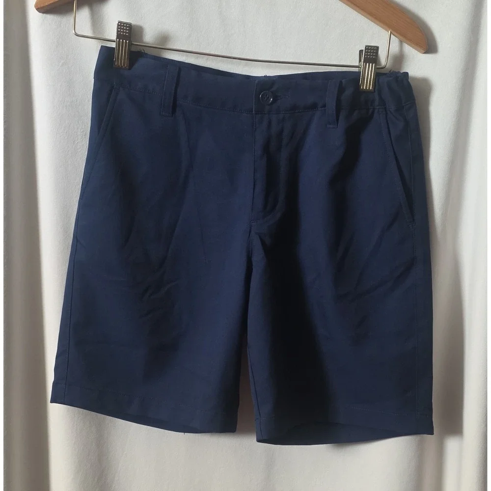 Puma youth boys navy performance shorts. Size large (13-14Y), made in Vietnam.